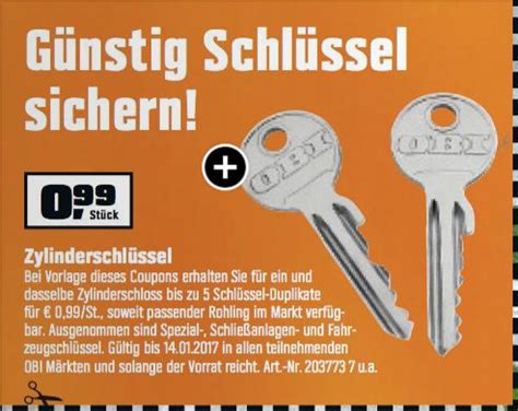 Schlüssel nachmachen bei OBI Eschweiler